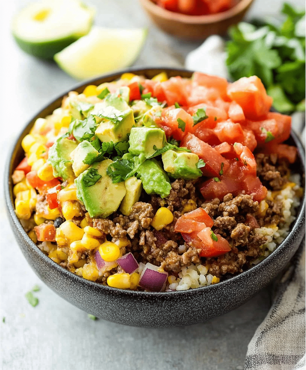 Easy Beef Burrito Bowl Recipe