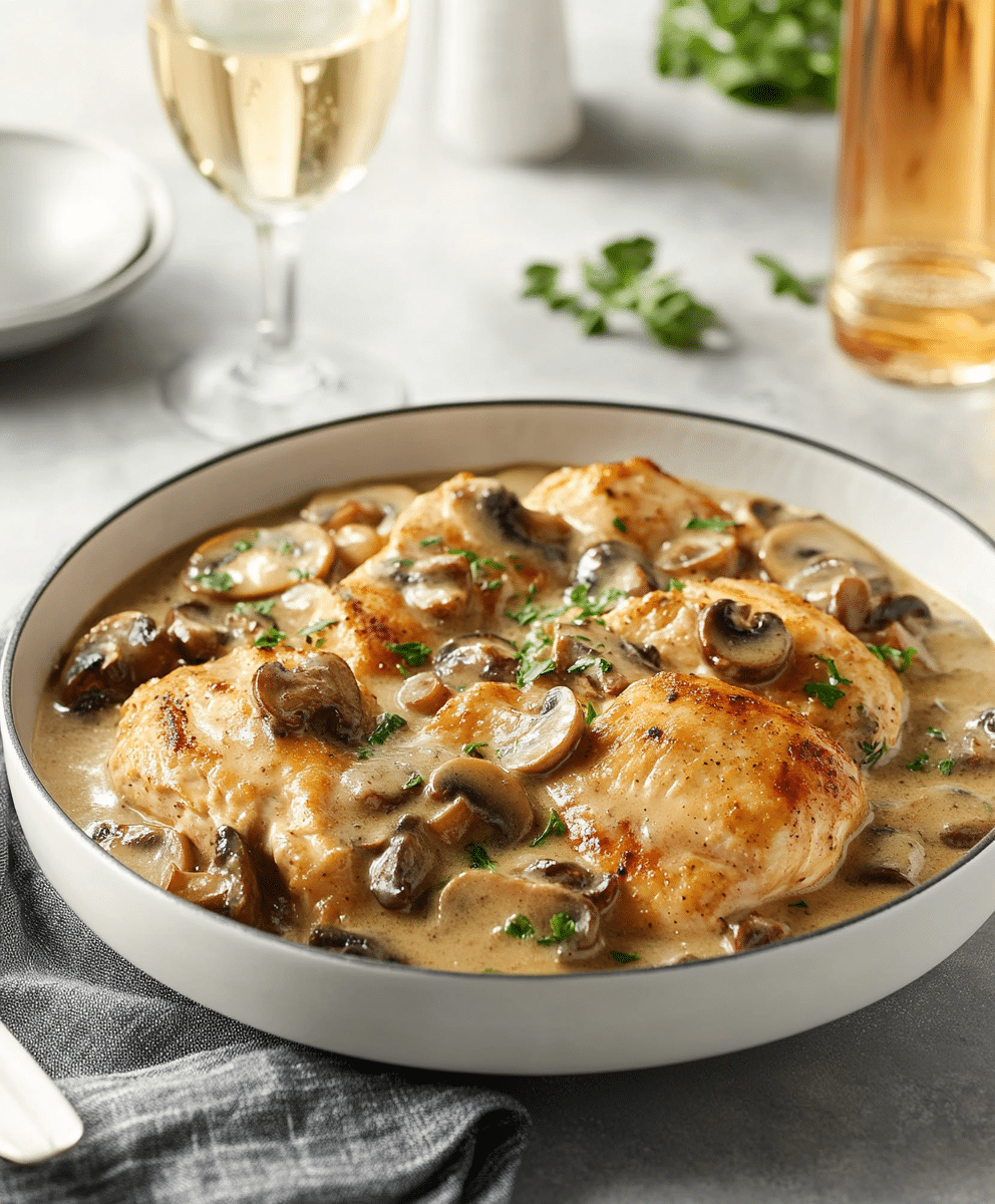 Skillet chicken and mushroom wine sauce recipe novayum